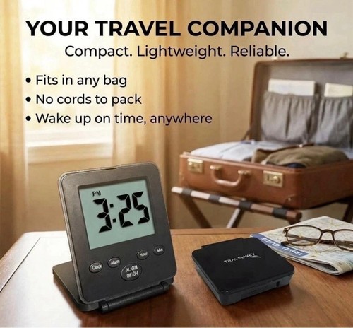 Digital travel alarm clock - digital,