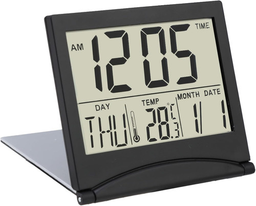 Digital lcd travel alarm - digital, clock